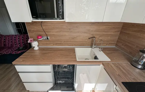 Фото Кухня ПИ5057 Пост-УВ Белый лак Эир