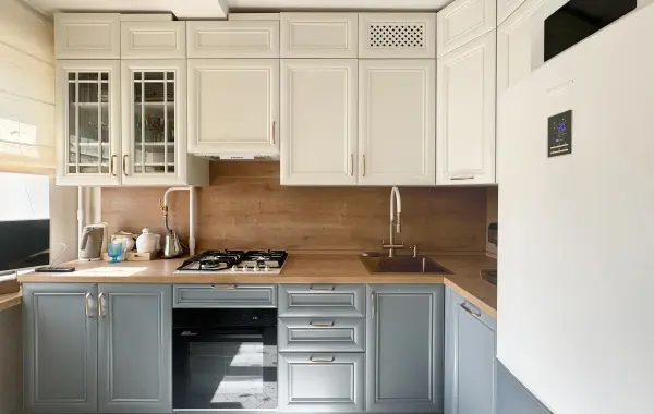 Фото Кухня СУ1300 Т219В Ясень 143/Т514